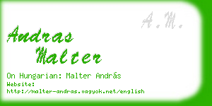 andras malter business card